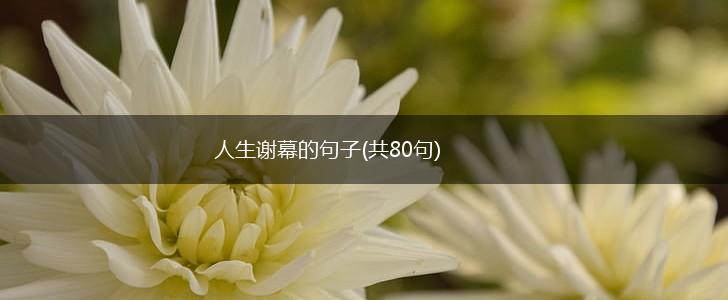 人生谢幕的句子(共80句),第1张