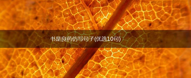 书是良药仿写句子(优选10句),第1张