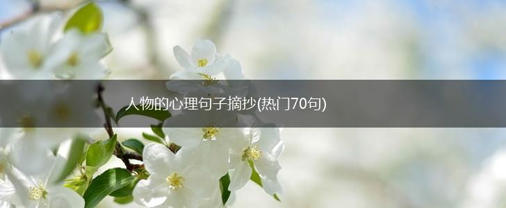 人物的心理句子摘抄(热门70句),第1张
