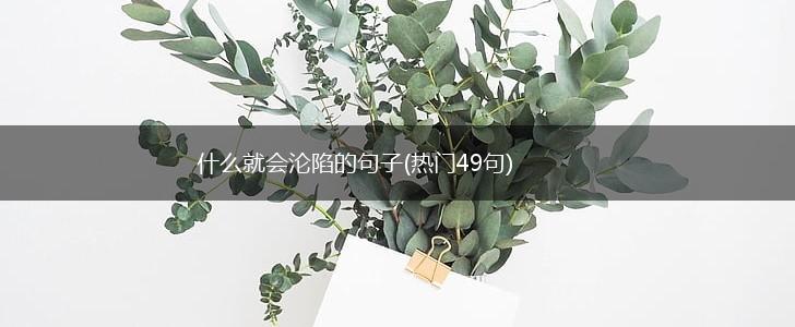 什么就会沦陷的句子(热门49句),第1张