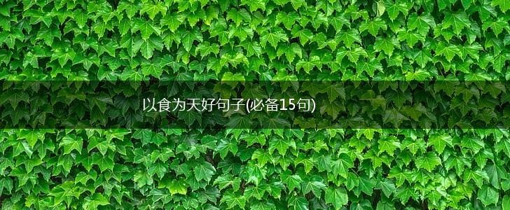 以食为天好句子(必备15句),第1张