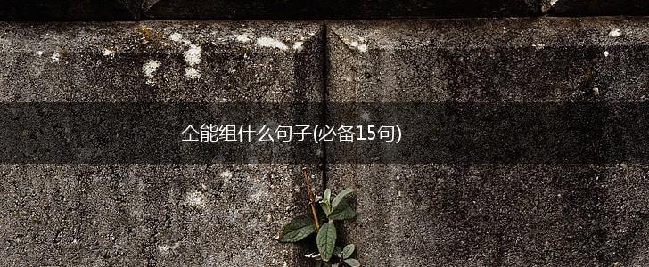 仝能组什么句子(必备15句),第1张