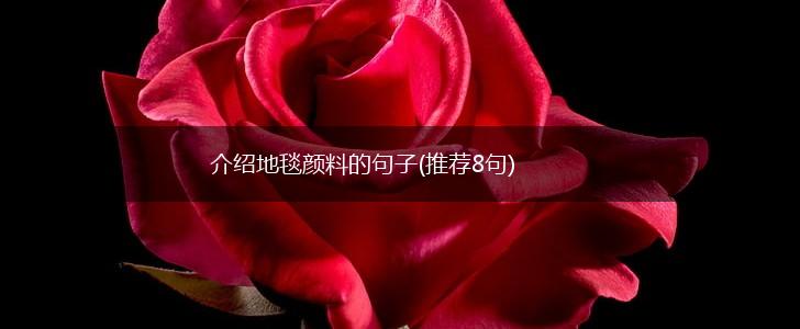 介绍地毯颜料的句子(推荐8句),第1张