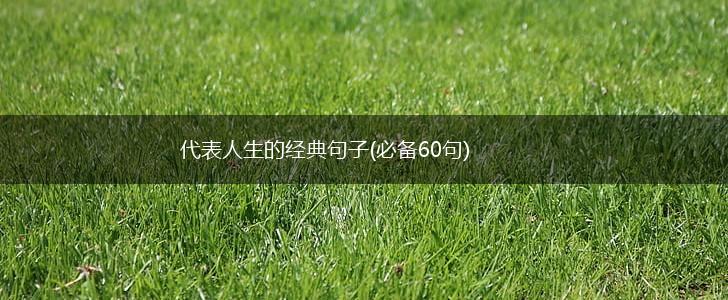 代表人生的经典句子(必备60句),第1张