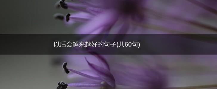 以后会越来越好的句子(共60句),第1张