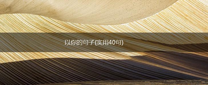 以你的句子(实用40句),第1张