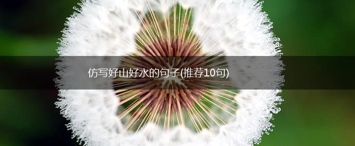 仿写好山好水的句子(推荐10句),第1张