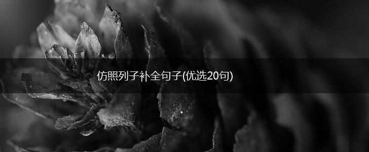 仿照列子补全句子(优选20句),第1张