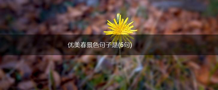 优美春景色句子是(6句),第1张